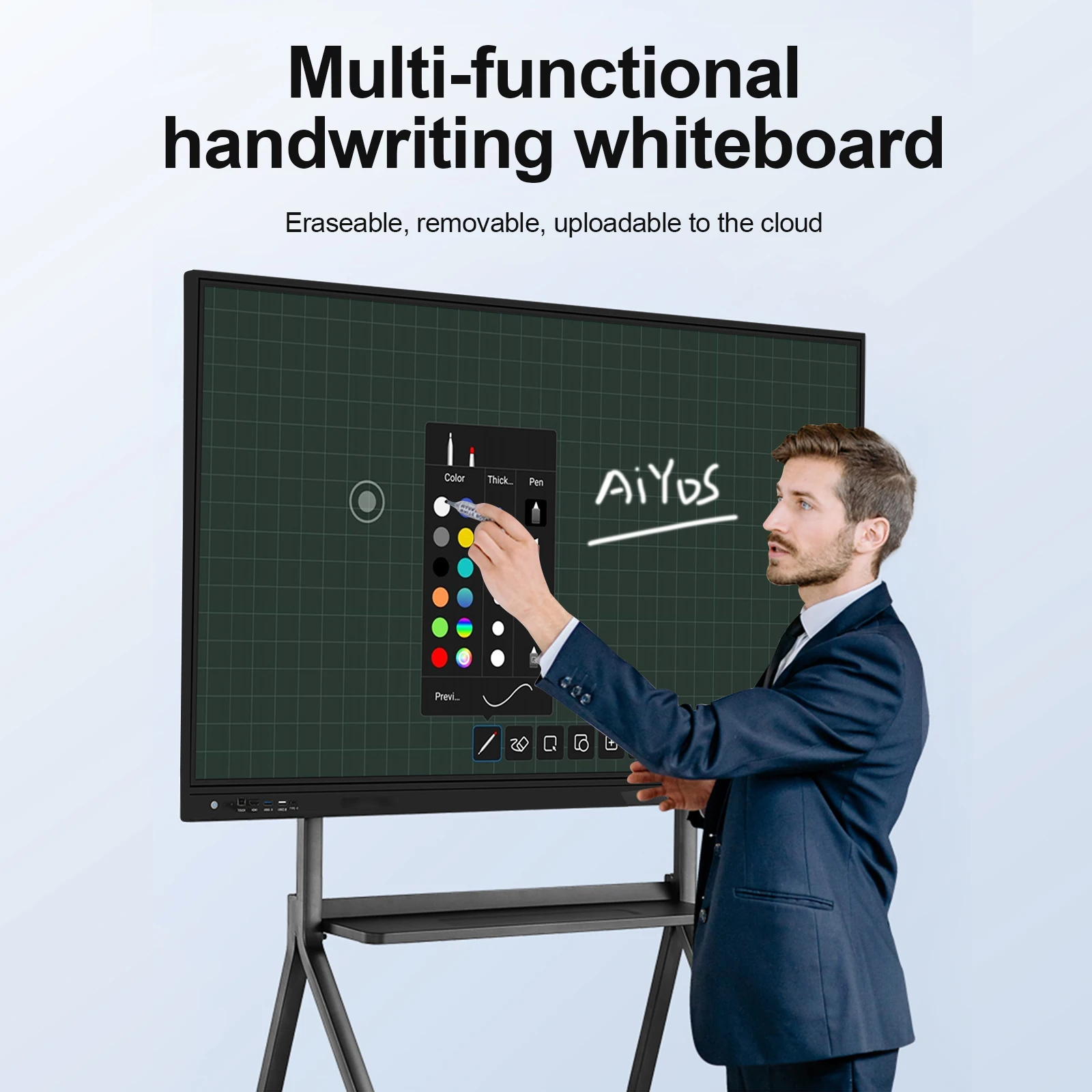 Фото Интерактивная панель School Touch Interact: 55, 65, 75, 86, 98, 110 дюймов, интерактивная доска для письма, умная доска №3