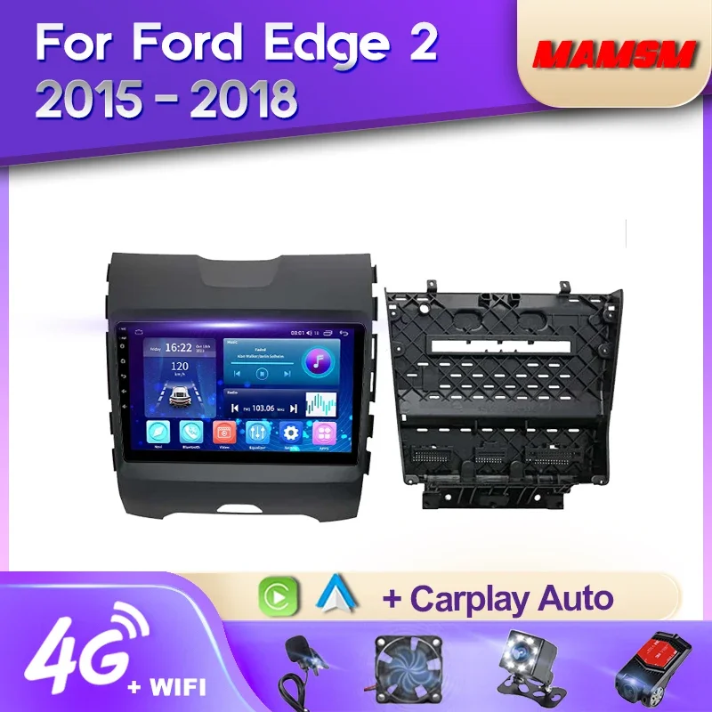 Автомагнитола MAMSM на Android 12 для Ford Ranger 2 Everest Edge мультимедийный плеер с навигацией