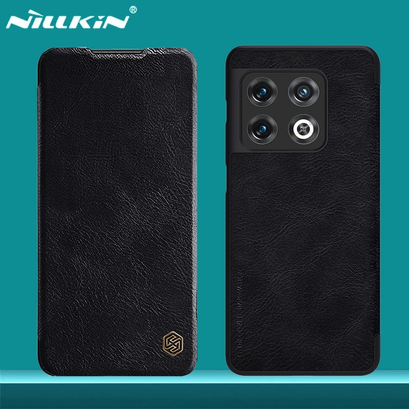 

Чехол-книжка для OnePlus 10 Pro Nillkin Qin, кожаный флип-чехол с кармашком для карт, чехол-книжка для One Plus 10 Pro, чехлы для телефонов OnePlus10 Pro