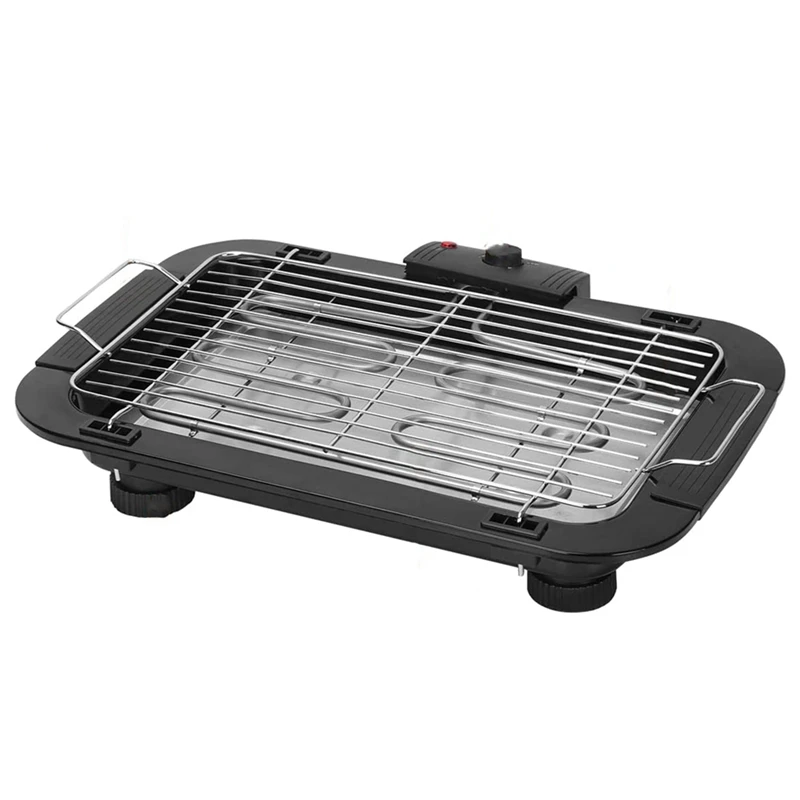 

Electric Grill Indoor Smokeless Temperature Adjustable 2000W Fast Heat Up Removable Tray For House Balcony EU Plug