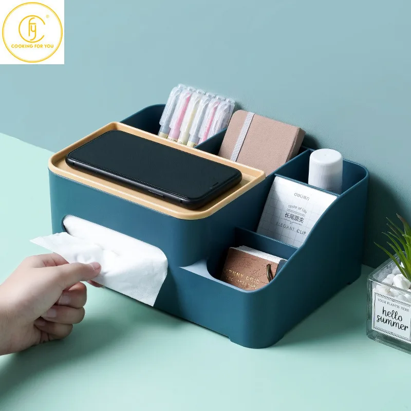 

Household Simple Plastic Tissue Boxes Family Kitchen Living Room Tea Table Restaurant Phone Sundries Tissue Storage Container