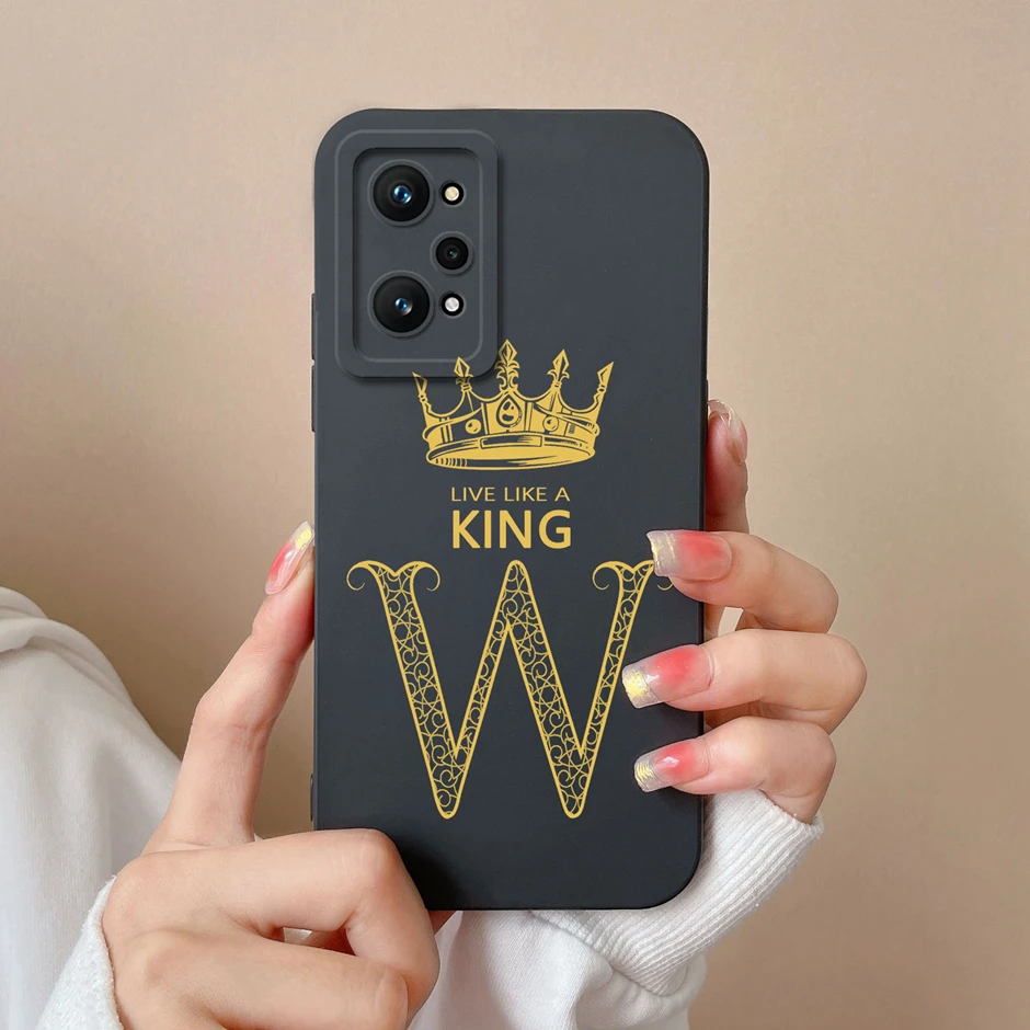 Фото Для Realme GT2 Pro GT Neo2 Neo2T 5G чехол роскошный силиконовый мягкий защитный чехол с буквами короны для RealmeGT2 GT2Pro GTNeo2 T Funda №4