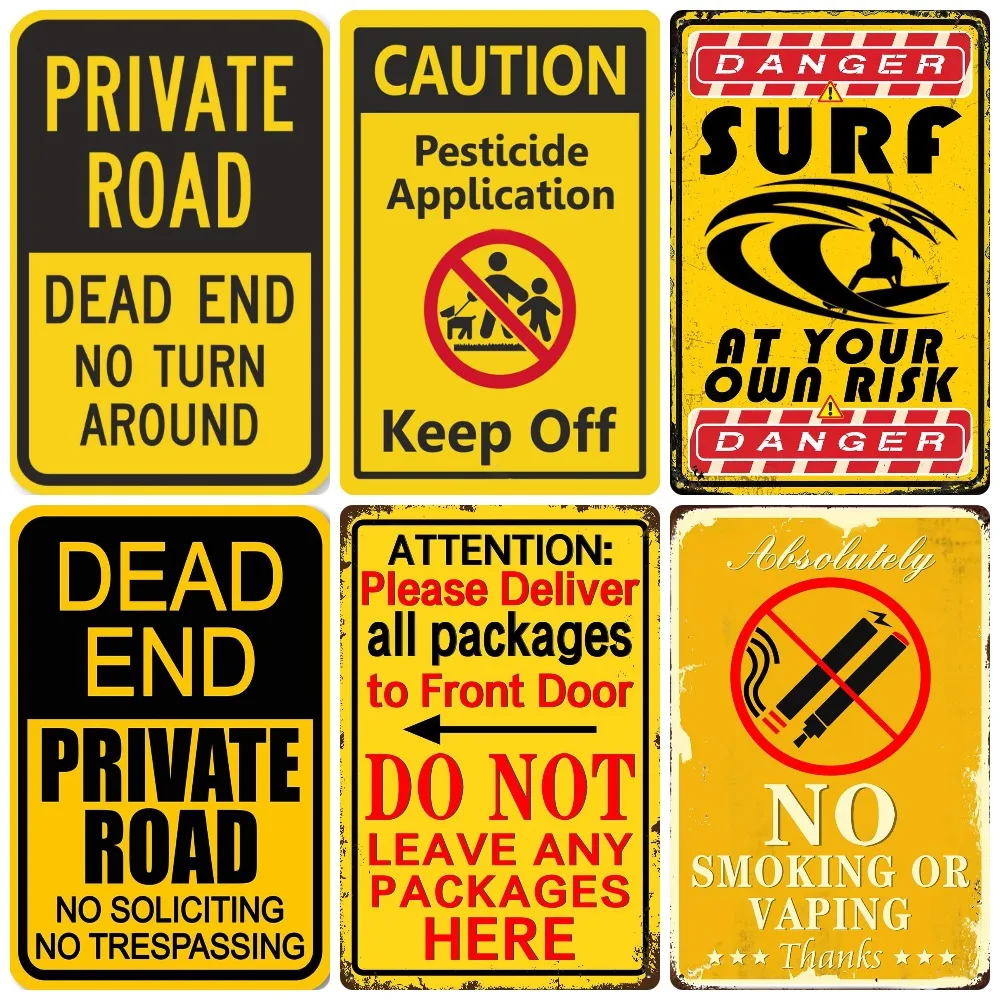 Винтажный металлический знак без парковки предупредительный постер