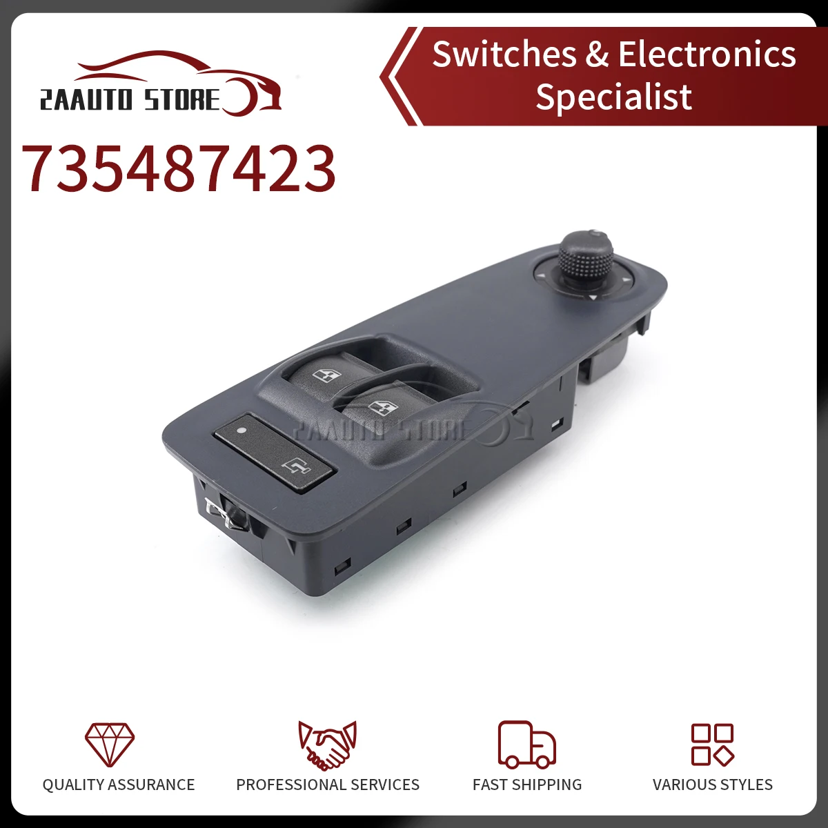 

735487423 For 2006-2015 Peugeot Boxer Citroen Jumper Fiat Ducato Master Driver Window Lifter Switch Lock 6490X8 735421713 6554XN