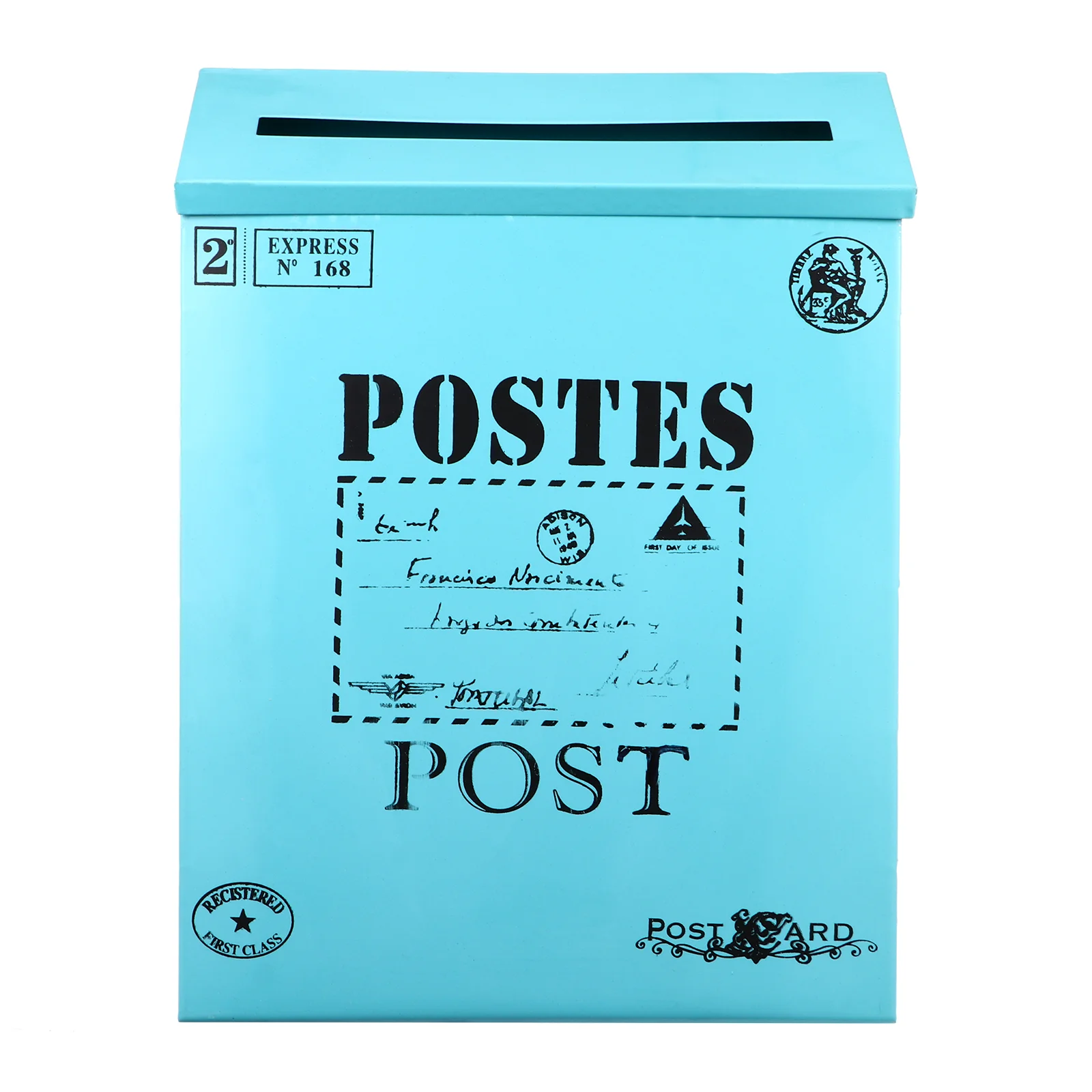 

Retro Tin Mailbox Photo Supply Home Decor Accessory Outdoor Wall Hanging Planter