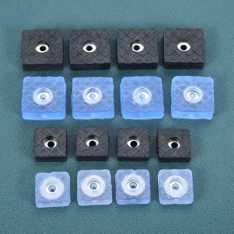 

12pcs Square Furniture Leg Protect Pad w/screw PVC 22mm/30mm Anti-slip Cover Clear/Black Chair Table Feet Sofa Protector Fieltro
