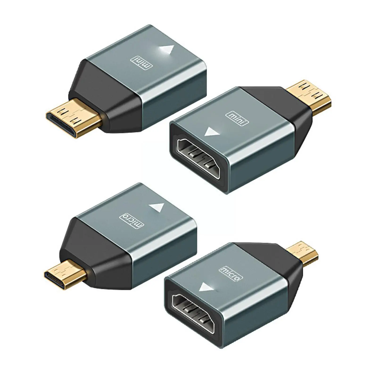 

4k мини микро HDMI-совместимый штекер к HDMI-совместимый Женский адаптер видеопереключатель для компьютера PS4 DVD HDTV ПК ноутбуков Z3H8
