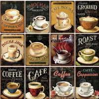 gatyztory paint by number coffee post drawing on canvas handpainted art gift diy pictures by numbers scenery kits home decor