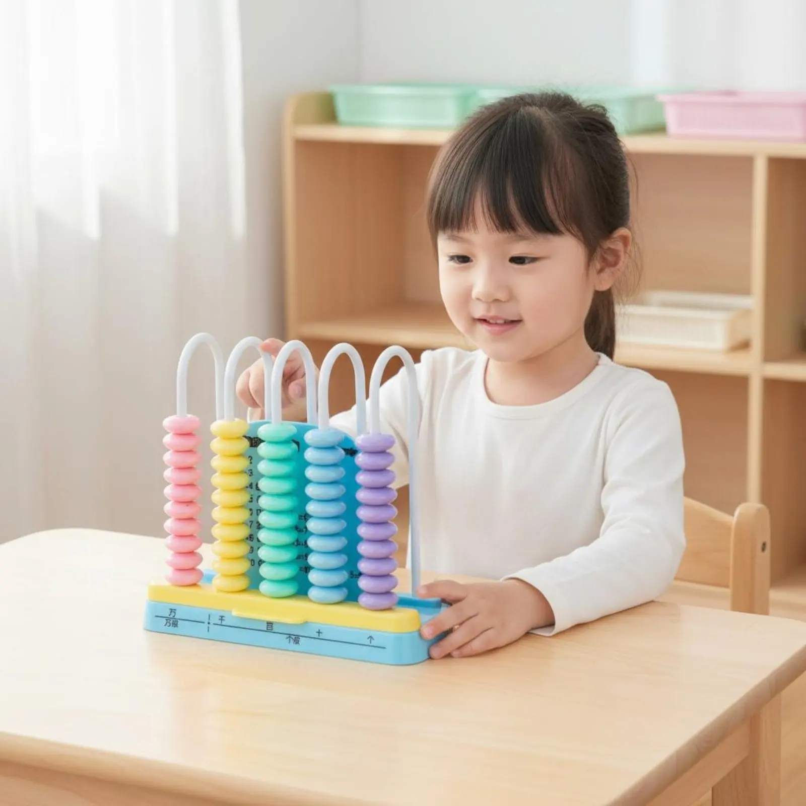 Фото Детские счеты Abacus Quick Reset: обучающая игрушка для изучения математики и десятичных чисел для класса №5