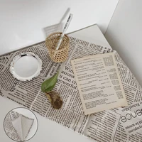 30x40cm retro english made old newspaper square placemat photo background home decoration