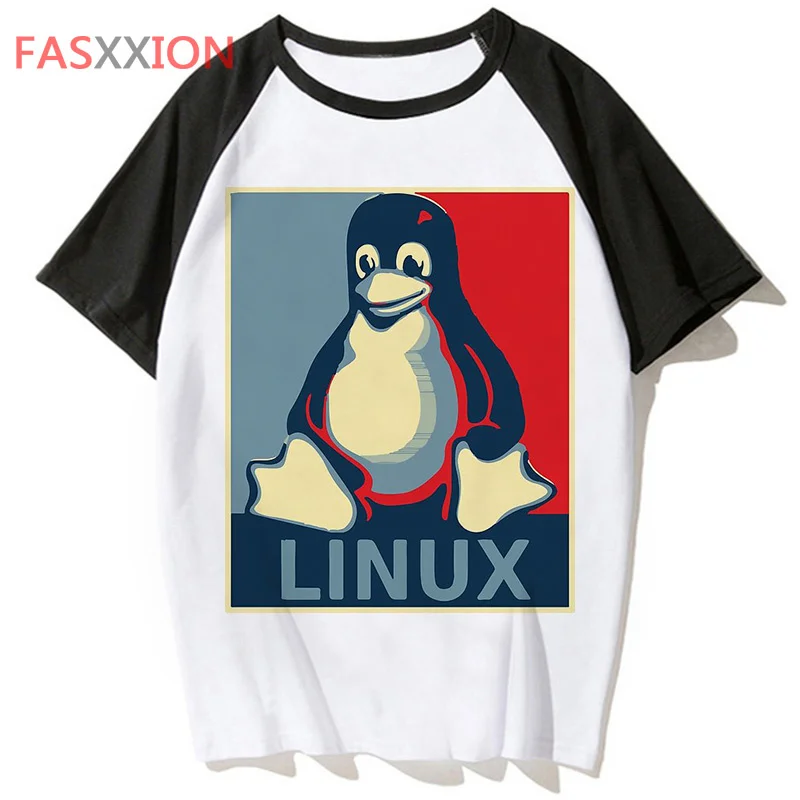 

Футболка linux Мужская в стиле хип-топ, смешная уличная одежда в стиле Харадзюку, одежда в стиле хоп