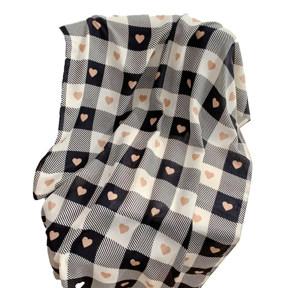 

Windproof Anti-pilling Clothing Matching Plaid Pattern Scarf Costume Accessories