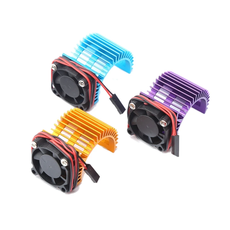 

NEW-RC Car Brushless Motor Heatsink Cover + Cooling Fan For 1:10 HSP RC Car 540 550 3650 Size Motor Heat Sink