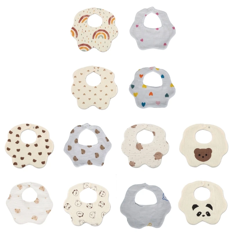 

B2EB 4 Pcs Cartoon Baby Feeding Bibs Baby Bibs for Girls & Boys Cartoon-Patterns Baby Bibs Baby Bibs Lightweight Kids- Bibs