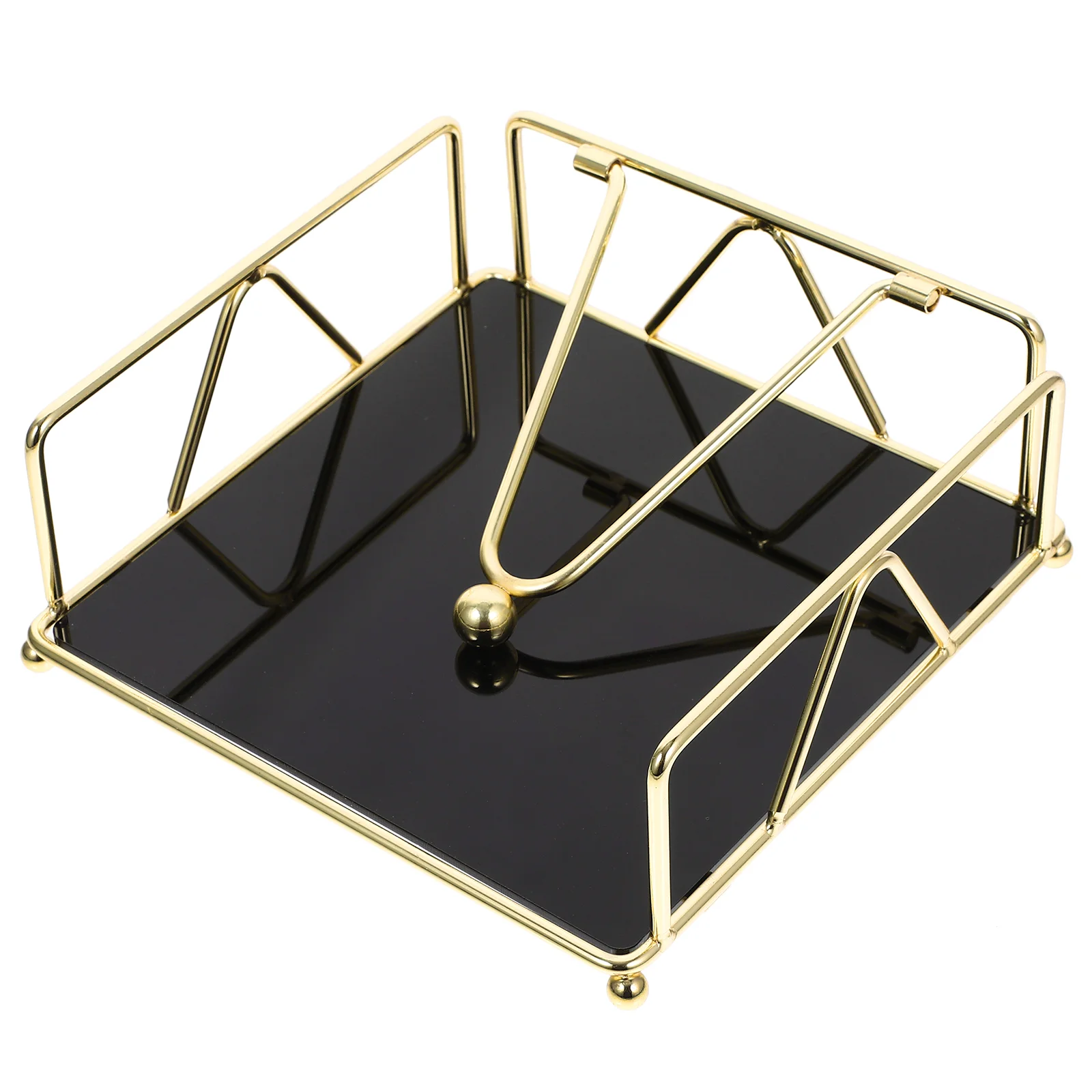 Вешалка для гостевых салфеток акриловая основа коробка железные держатели