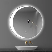 led smart bathroom mirror wall hanging art large vanity mirror hairdressing aesthetic espejo con luz shower mirror eb5bm