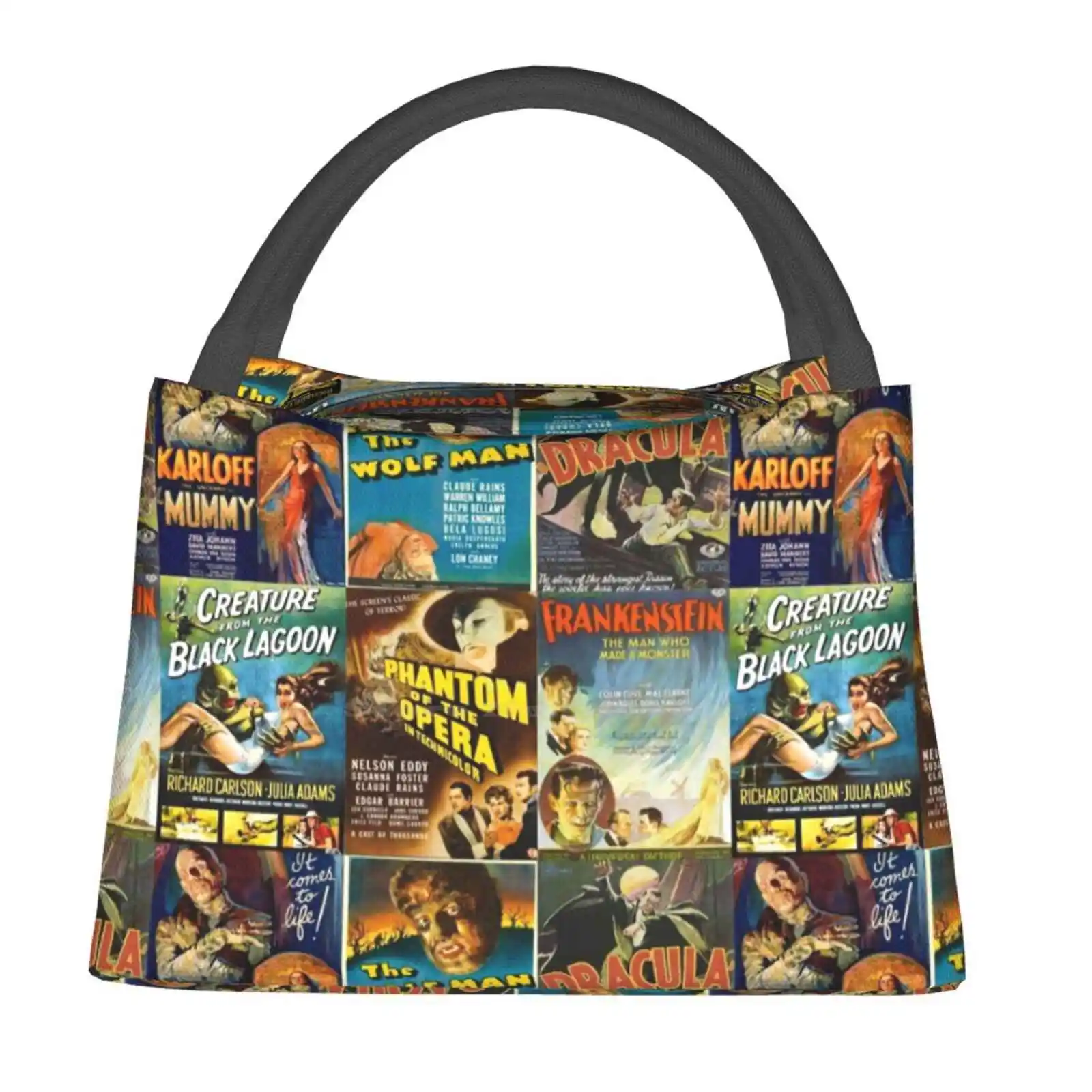 

Универсальная изолированная сумка для монстров для поездок, обеда, пикника, ужина, школьные универсальные монстры, Дракула Франкенштейн, ма...