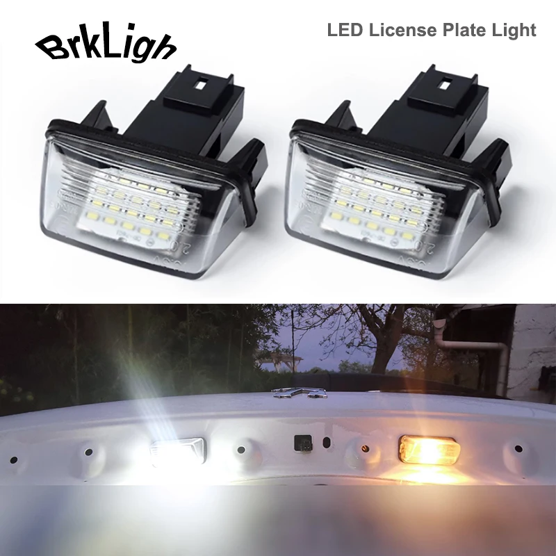 

2Pcs Canbus LED Number License Plate Light Lamps For Peugeto 206 207 306 307 308 406 Citroen C3 C4 C5 Berlingo Xsara Car-Styling