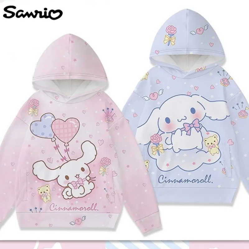 

Новинка Весна 2023, мультяшный Sanrio в рулонах корицы, модный свитер для мужчин и женщин, для детей старшего возраста, милый свитер для родителей и детей