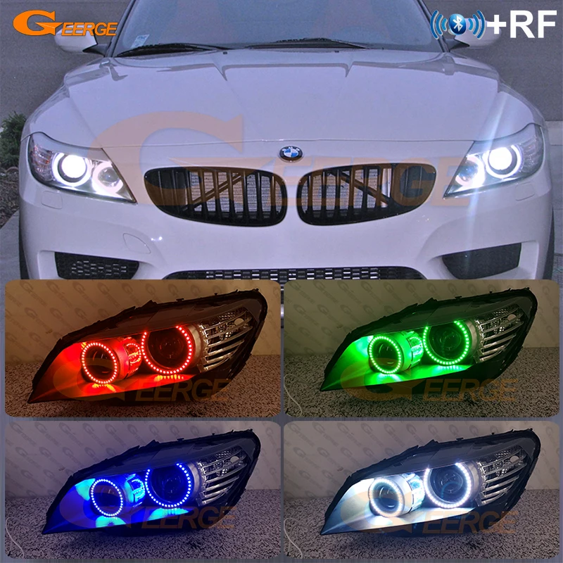 

For BMW Z4 E89 2009 - 2016 RF Remote Bluetooth-Compatible APP Multi Color RGB Led Angel Eyes Kit Halo Rings