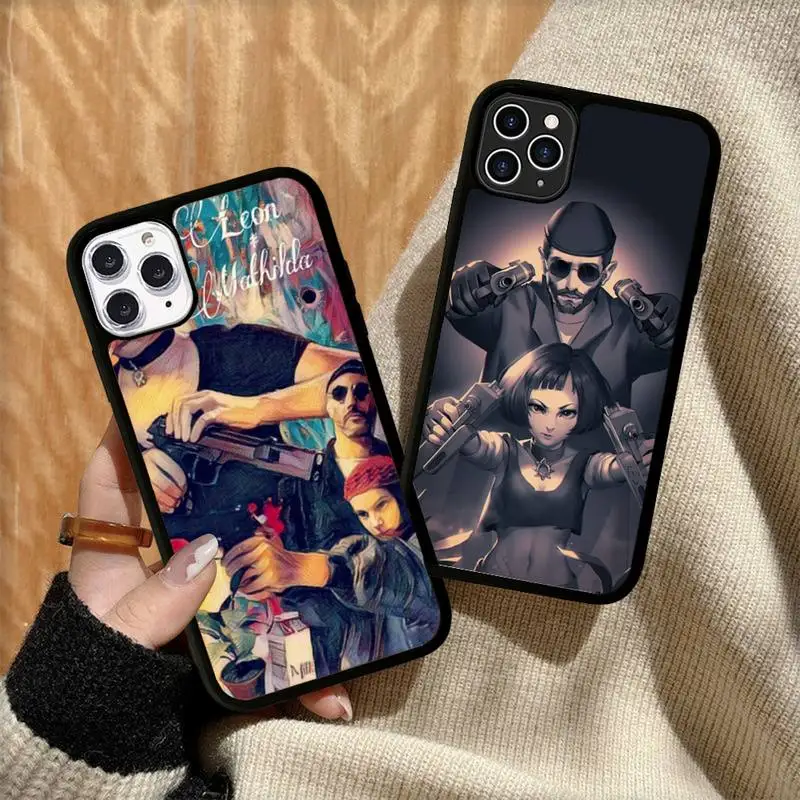 

Killer Leon Phone Case Silicone PC+TPU Case for iPhone 11 12 13 Pro Max 8 7 6 Plus X SE XR Hard Fundas
