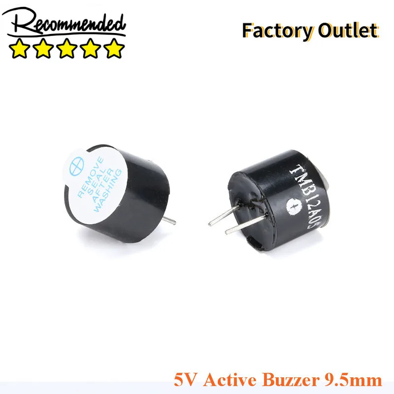 

100pcs 5V Active Buzzer Alarm Sounder Speaker Electromagnetic SOT Height 9.5mm