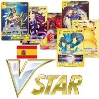 627 pcs set pokemon vstar vmax gx spanish metal shining cards playing display collection booster battle carte trading kids toy