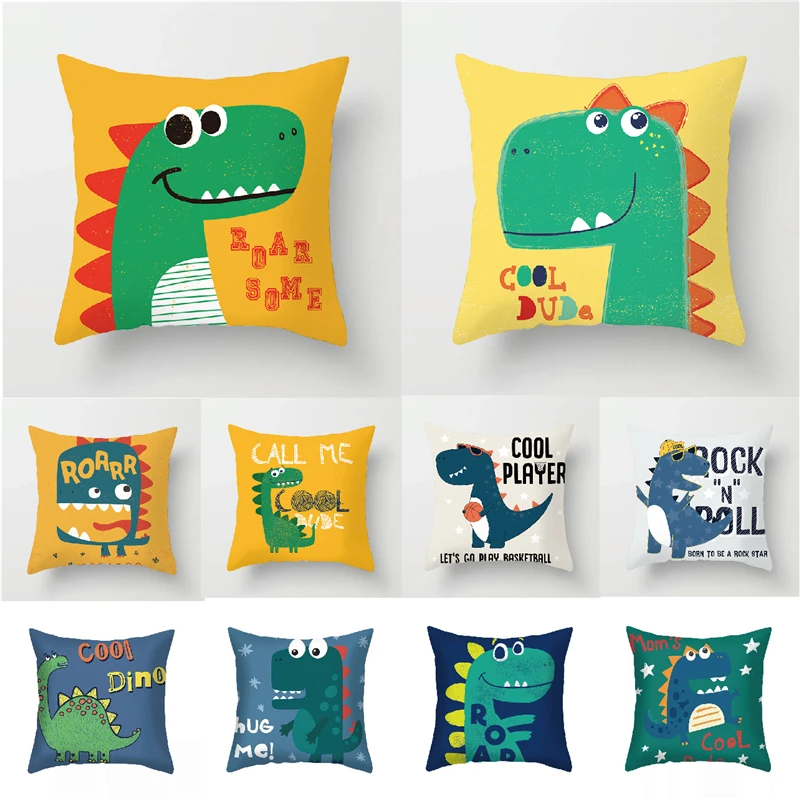 

Мультяшный чехол для диванной подушки, маленькая искусственная кожа, декоративная подушка для спальни, гостиной