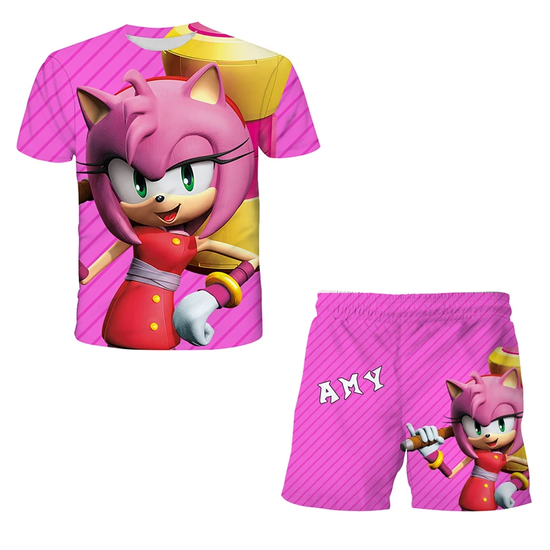 

Летняя детская одежда для девочек розового цвета с объемным рисунком, повседневные воздухопроницаемые топы + шорты, одежда для маленьких ма...