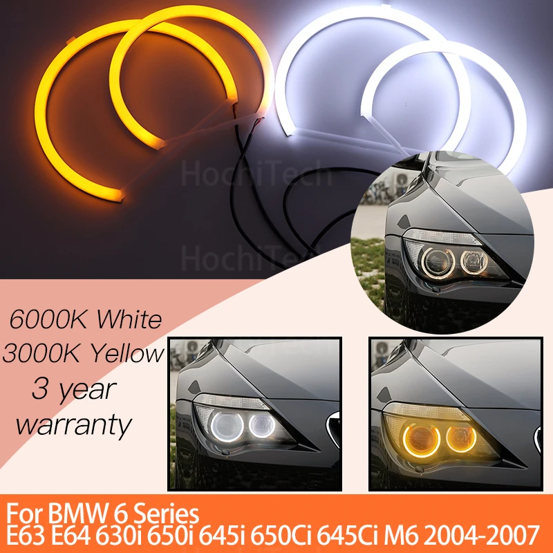 Фото Светильник колец с ангельскими глазами для BMW 6 серии E63 E64 630i 650i 645i 650Ci 645Ci M6 2004-2007 1
