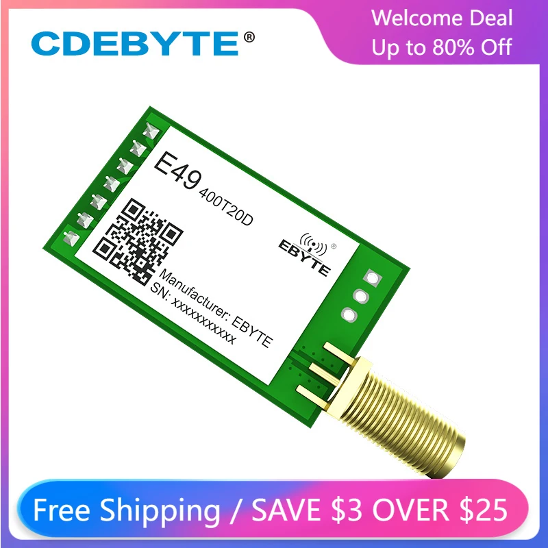 

2Pcs 433MHz 470MHz Wireless Data Transmission Module UART E49-400T20D 20dBm 100mW TTL IoT DIP Transceiver Cost Effective 2500m