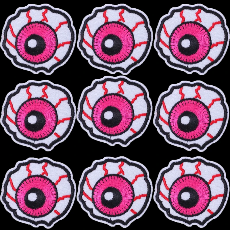 

10PCS Iron on Eyes Patches on Clothes Stickers Eyeball Embroidered Patches on Clothes Hippie Patch Fabric for Sewing Clothes Top