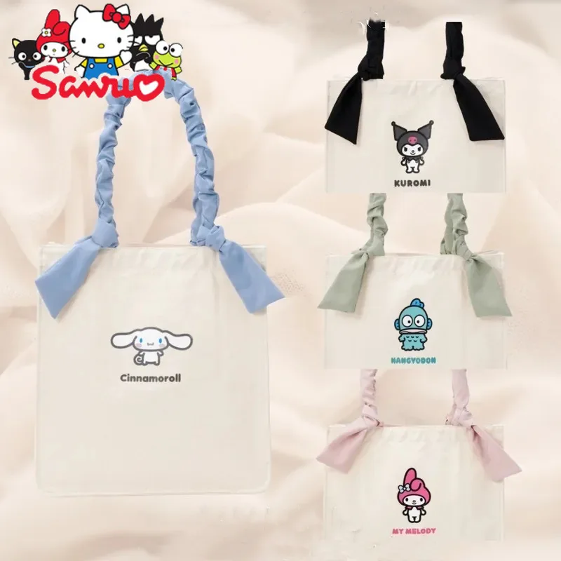 

Sanrio Melody Kuromi Hello Kitty Cinnamoroll Pochacco Japanese Summer New Canvas Shoulder Bag Cartoon Cute Tote Bag Eco Bag
