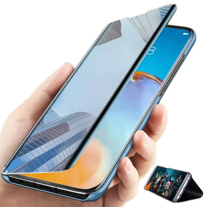 

Bakeey Foldable Flip Plating Mirror Window View Shockproof Full Cover Protective Case Non-Original for 10 Smart Phone Case