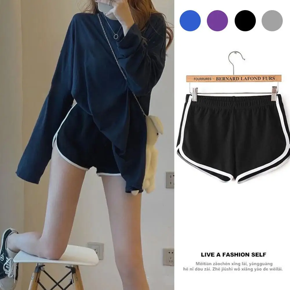 

Summer Women High Waist Sport Shorts Elastic Sexy Fashion Casual Pants Training Yoga Home Comfortable Breathable Cycling Be X1E5