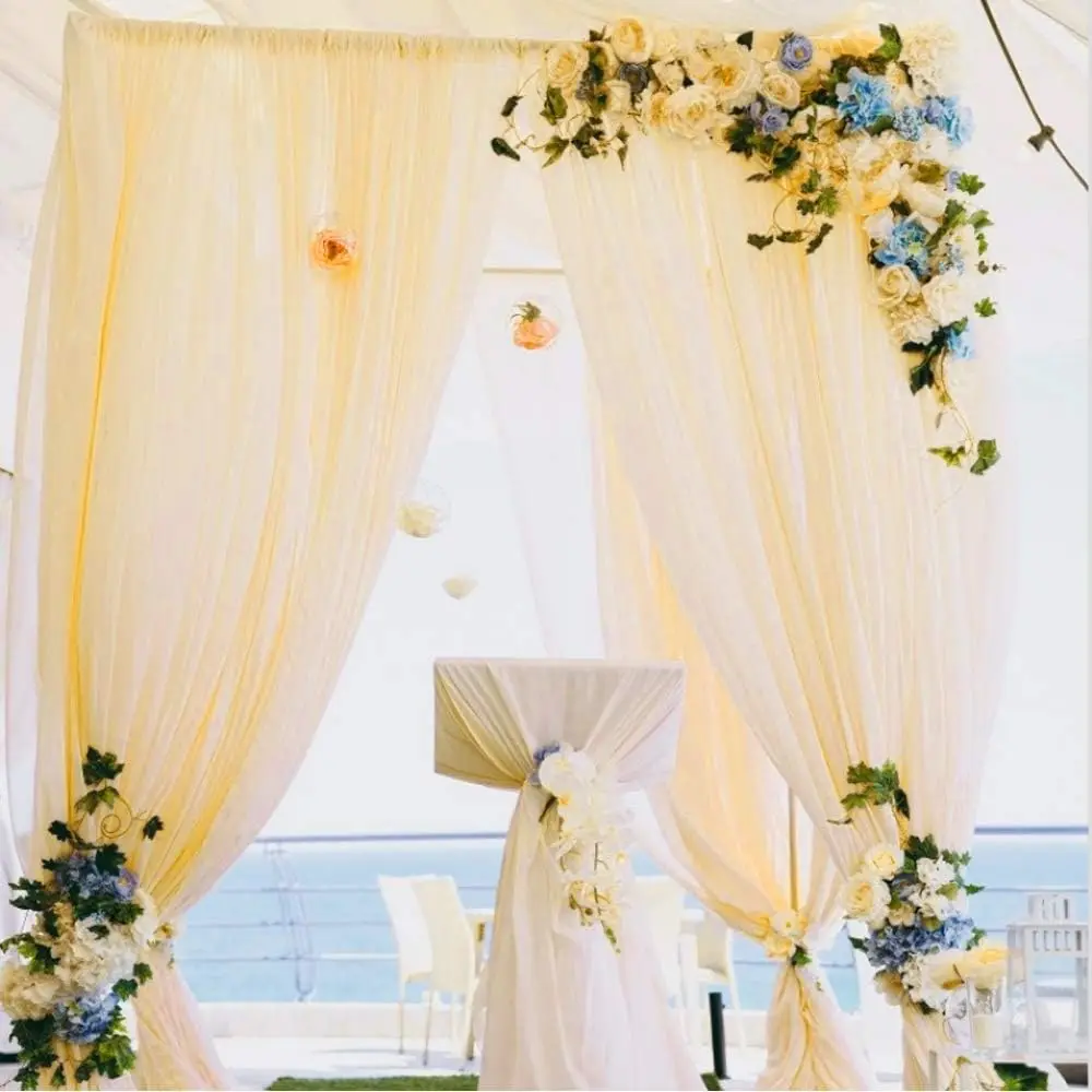 394X53 дюймовые прозрачные шарфы, лоскуты, балдахины, органза, прозрачная ткань, стул, створки для свадьбы, свод, драпировки, потолочные панели, искусственное украшение