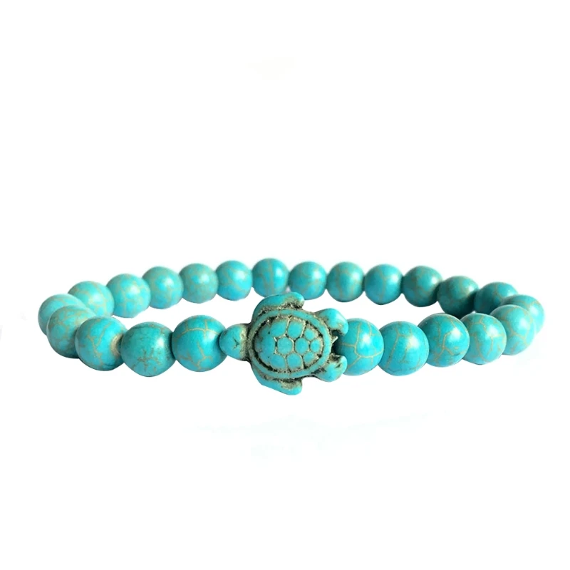 

Sea for Turtle Beads Bracelet Natural Stone Turquoise Tortoise Bracelet Jewelry
