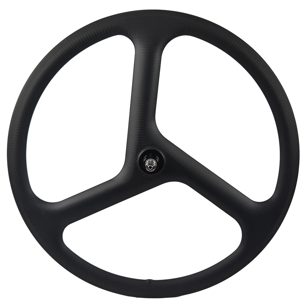 Фото Колесный комплект BIKEDOC W3 Carbon Track Wheel Clincher, 22,6 мм, 3 спицы, для велосипедов с фиксированной передачей, 700C №5