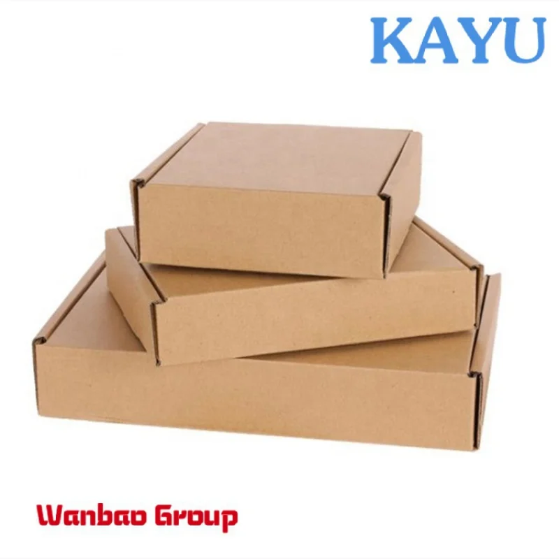 Bulk Cheap Custom Logo Blank Kraft Cardboard Paper Boxes for Packaging