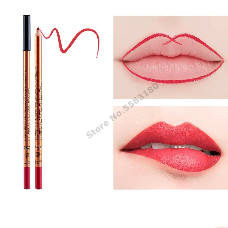 

12 Colors Matte Waterproof Velvet Nude Lipstick Pencil Eye Makeup Eye Shadow Pen Lasting Waterproof Light Easy To Makeup Pencil