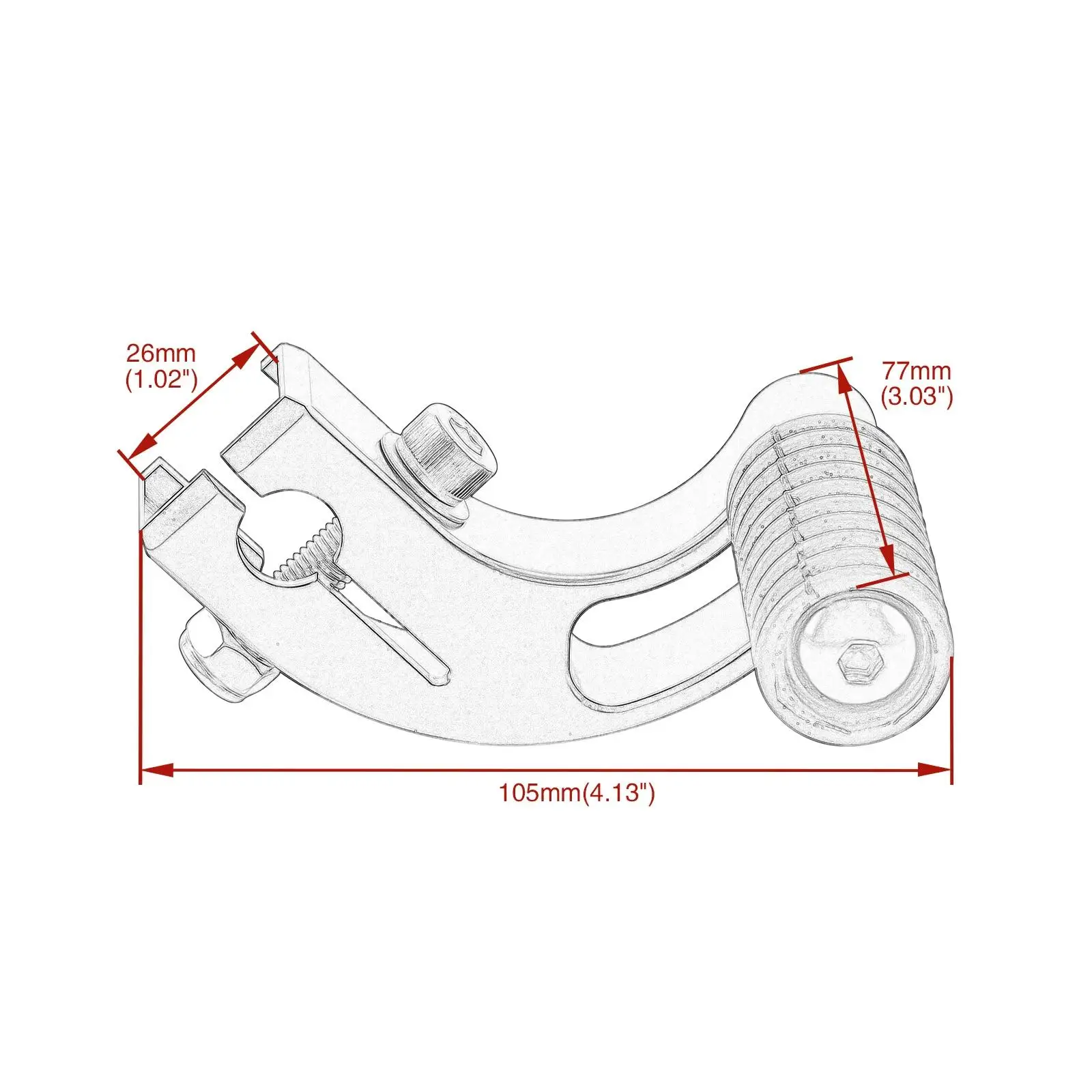 Рычаг переключения передач с пяткой и носком мотоцикла простой в установке для