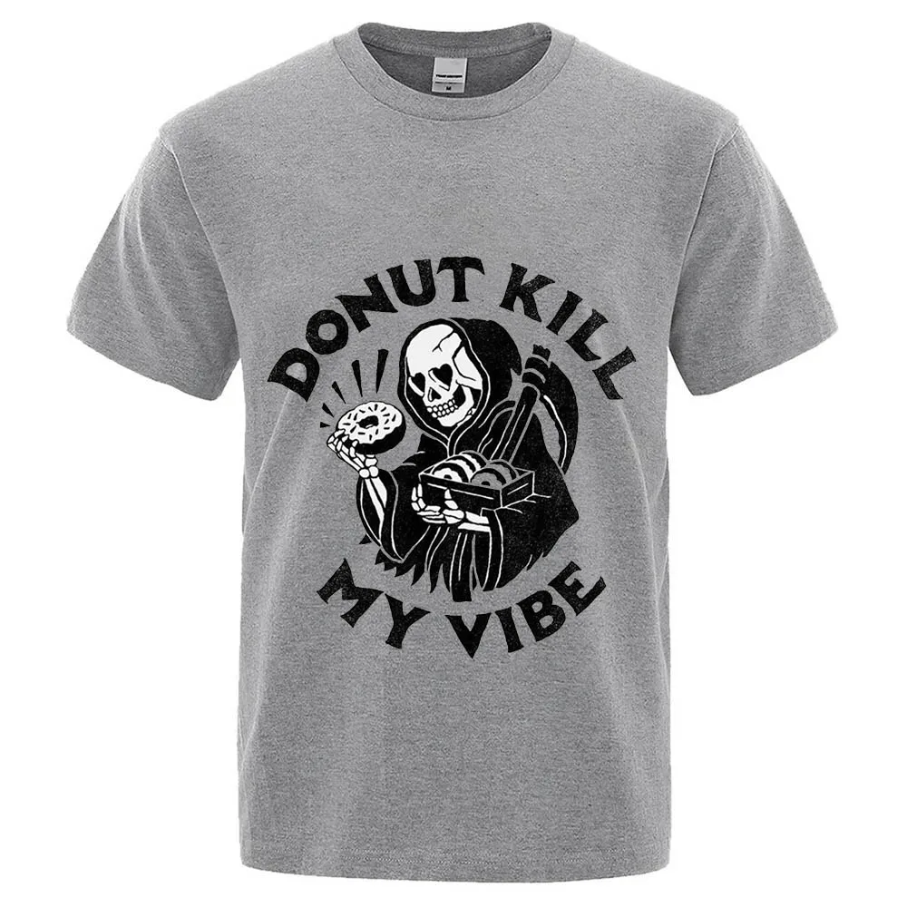 Мужская Футболка Оверсайз С Принтом Черепа В Стиле Уличного Тенниса Хип-хоп