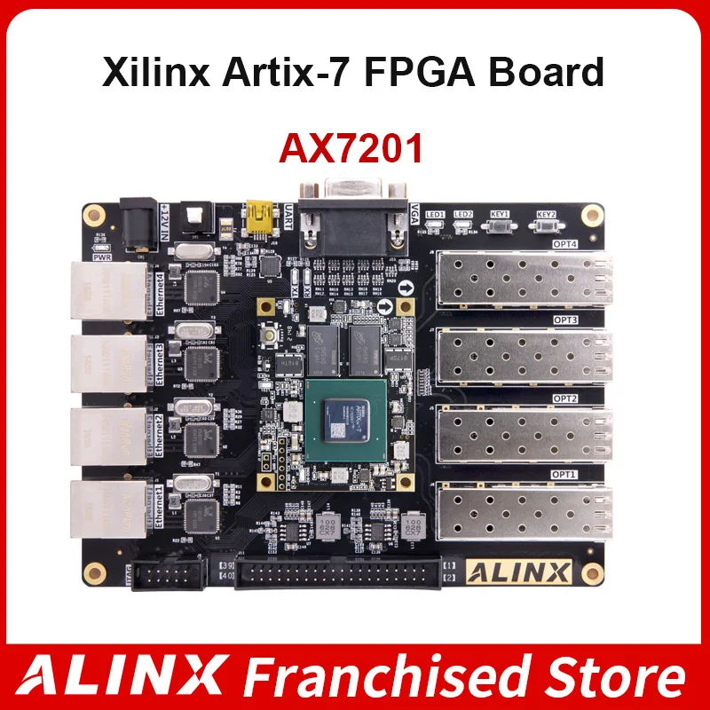 

ALINX AX7201 XILINX Artix-7 XC7A200T FPGA Development Board A7 SoMs SFP Evaluation Kits