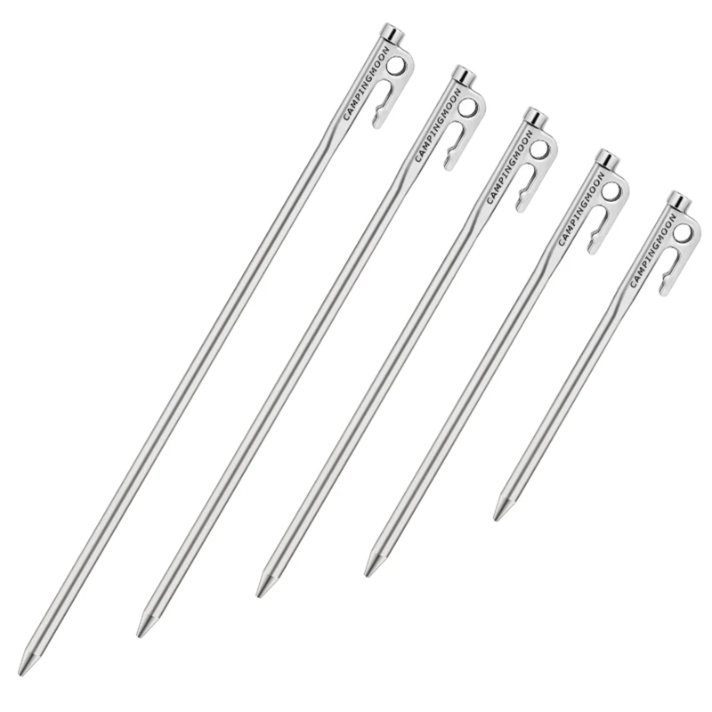 

Lightweight Tent Stakes Heavy Duty Spikes Ground Metal Stakes Camping Tent Stakes for Outdoor Tent Camping Hiking