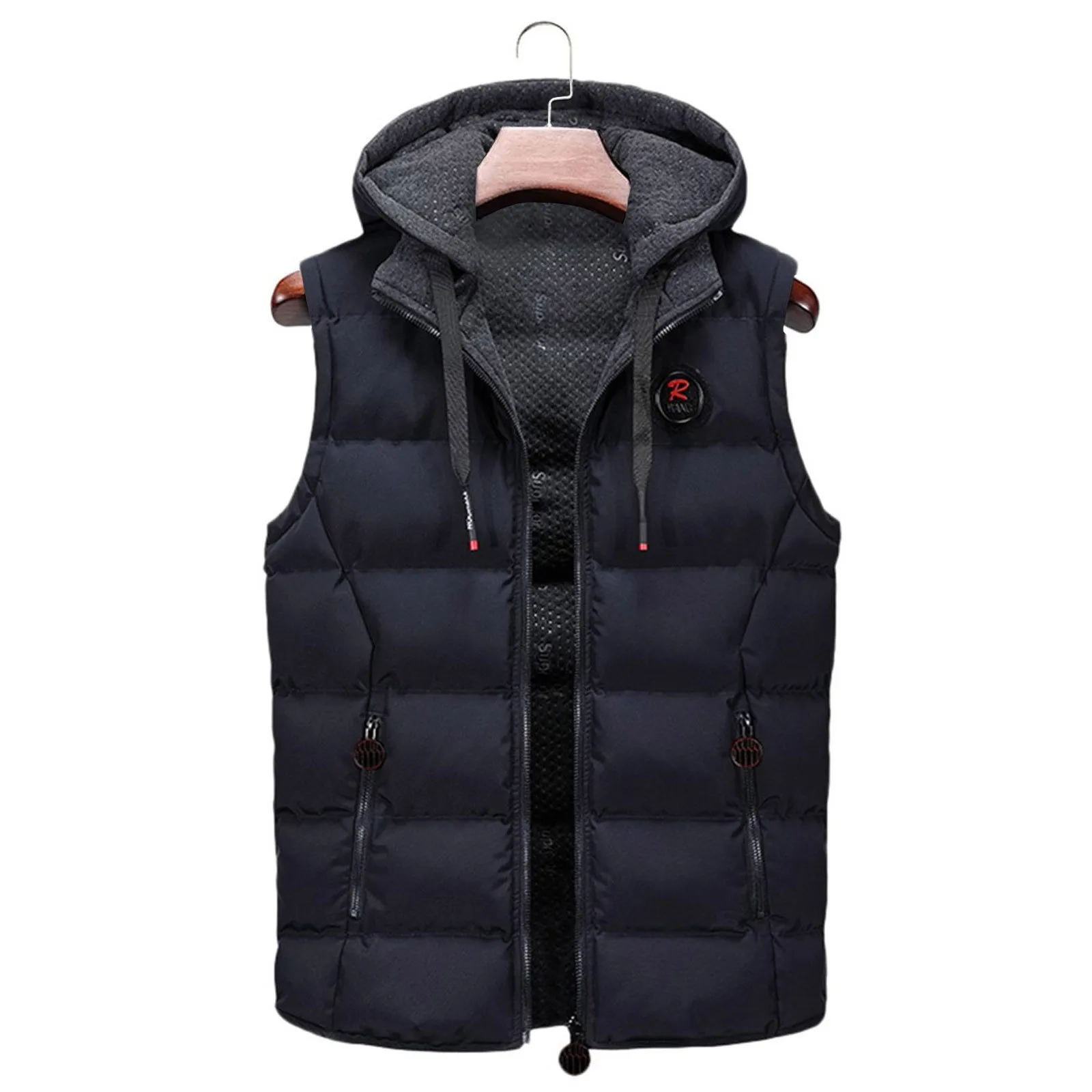

Casual Coat Men Warm Tops Hooded Zipper Winter Jacket Sleeveless Vest Outwear Men's Coats & Jackets