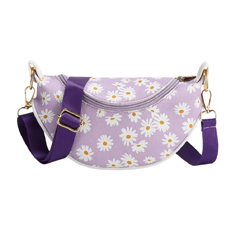 

Daisy Flowers Print Belt Waist Packs Women Adjustable Crossbody Shoulder Chest Bag Travel Sprots Phone Pouch Fanny Pack Bum Bags