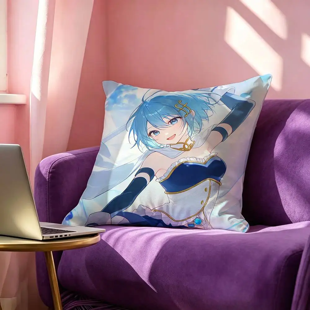 Фото Наволочка для подушки с изображением персонажей аниме Puella M-Magi Madoka Magica Miki Sayaka, квадратная двусторонняя наволочка для дивана, наволочка для спальни, прикроватная подушка №5
