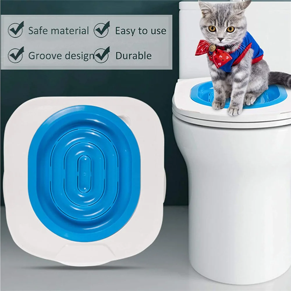

Cat Toilet Training Kit Litter Box Puppy Cat Litter Mat Cat Toilet Trainer Toilet Pet Cleaning Cat Teach Cat to Use Toilet