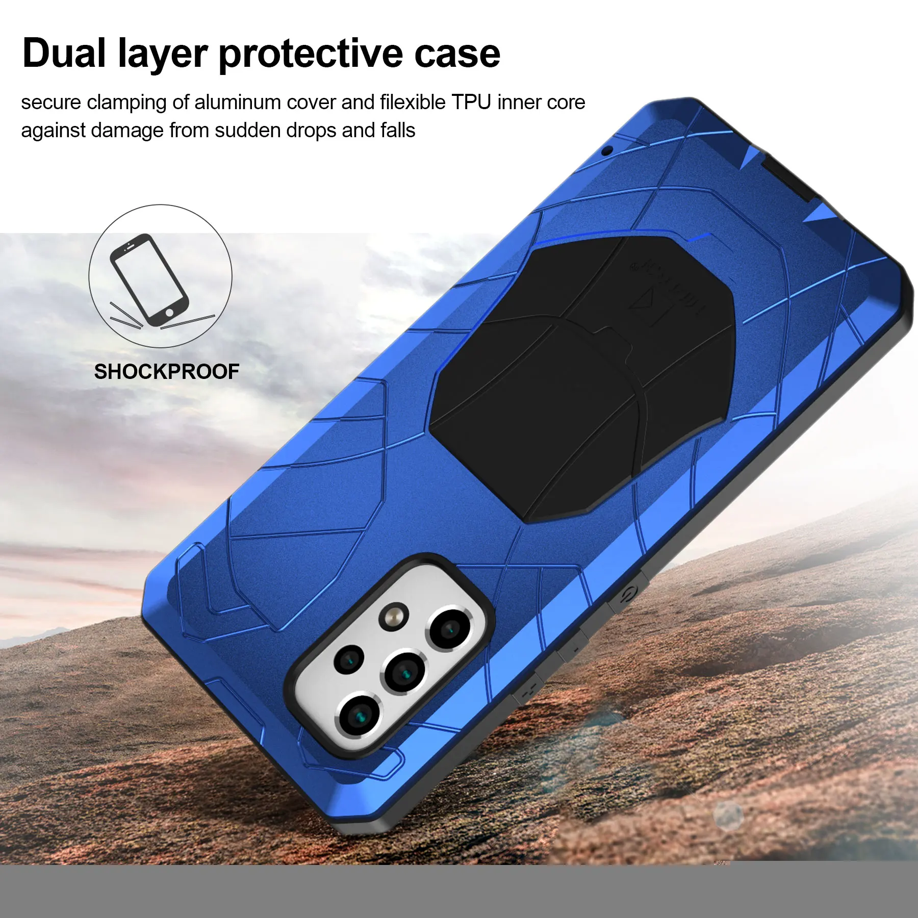 Heavy Duty Case For Samsung Galaxy A53 A82 A72 A52 A42 A71 A51 5g Military Metal Shockproof Dropproof Dustproof Protective Cover