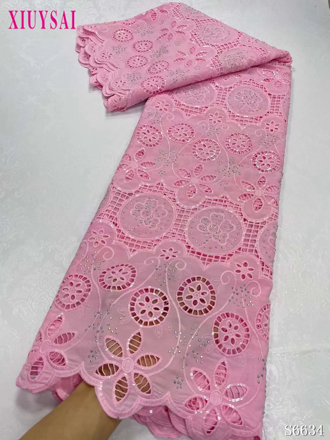 

Latst Pink African Milk Silk Cord Lace Fabric 2023 High Quality Lace With Stones Water Soluble Nigerian Guipure Cord Lace